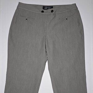 Sharagano Studio Womens Gray 6 Pocket Dress Capris Size 6